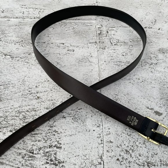 Farah Women Belt Genuine Leather Reversible Waistband Gold Tone Buckle Size 40 - Picture 5 of 12